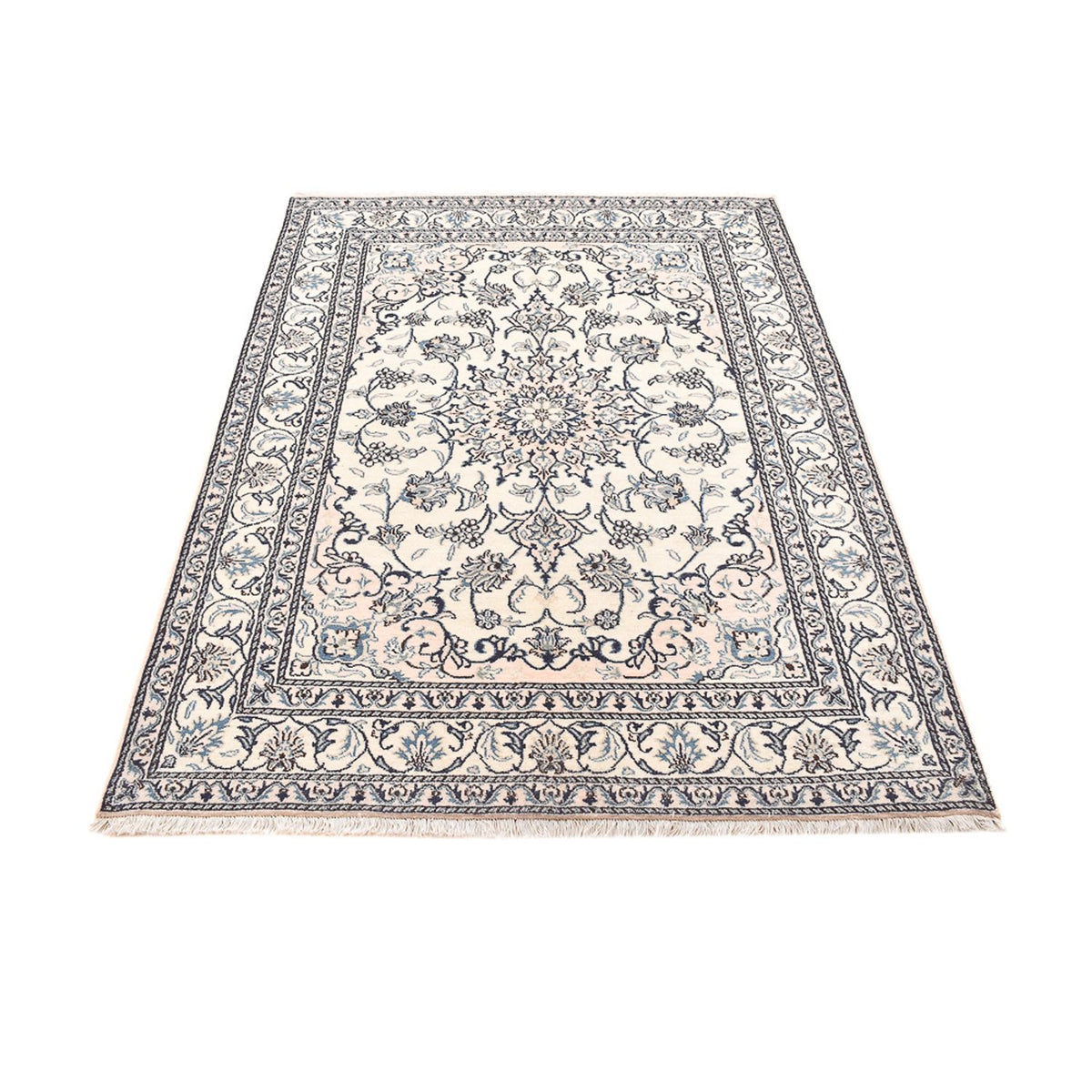 Tapis persan - Nain - 209 x 149 cm - gris clair