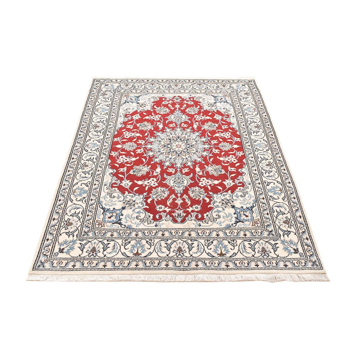 Tapis persan - Nain - 195 x 143 cm - rouge