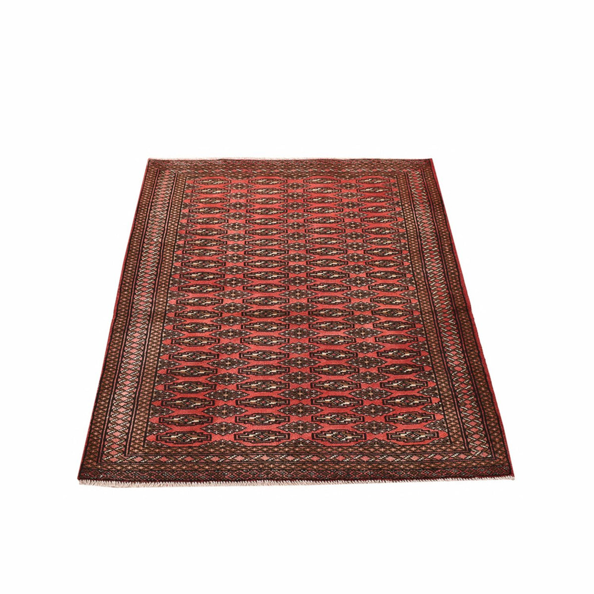 Tapis Turkaman - 131 x 100 cm - rouge clair