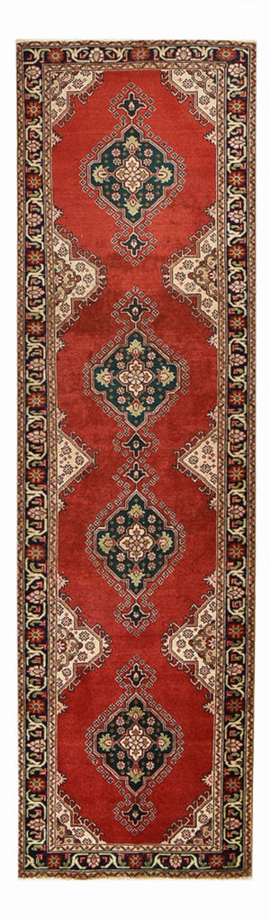 Tapis de couloir Tapis persan - Tabriz - 340 x 96 cm - rouge