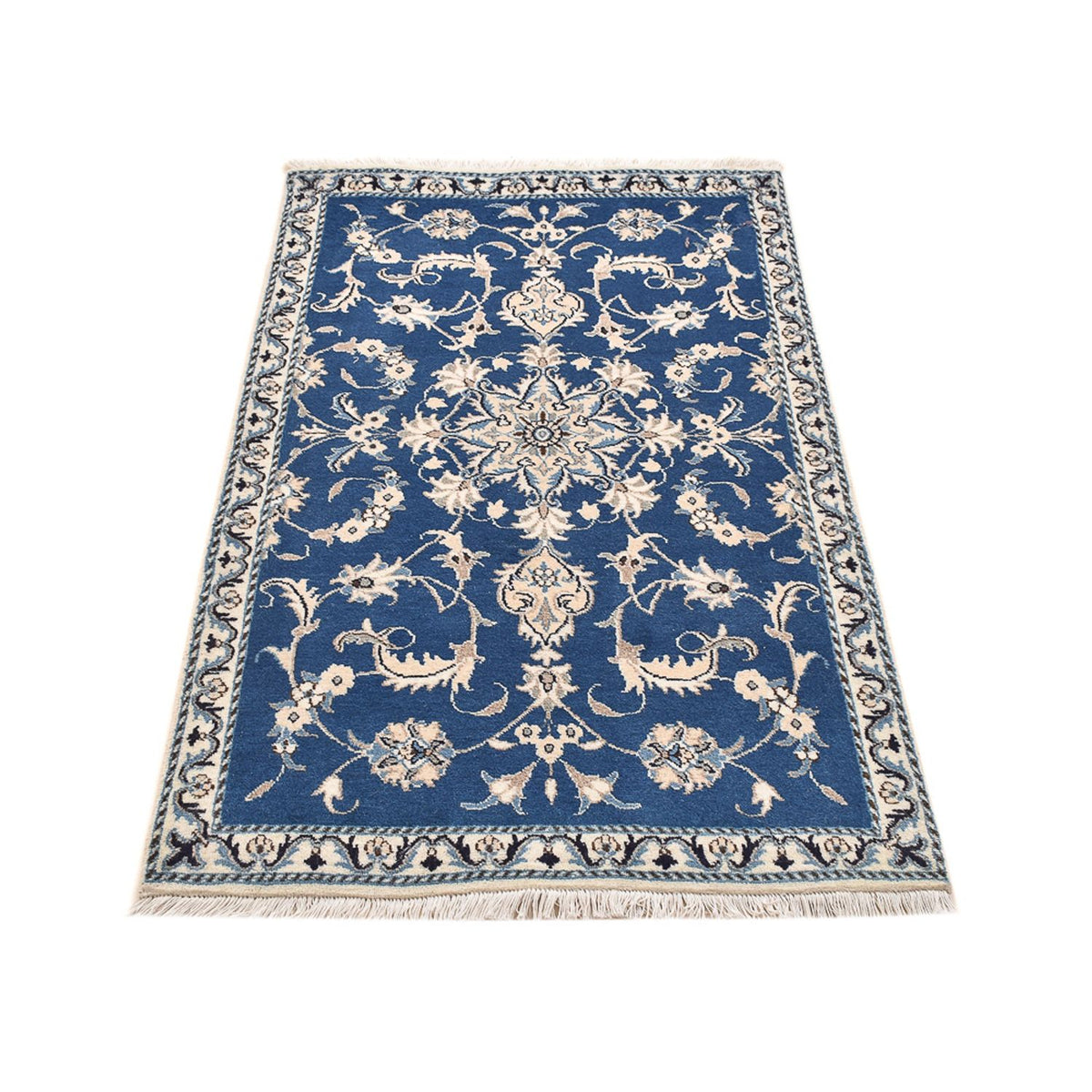 Tapis persan - Nain - 143 x 86 cm - bleu