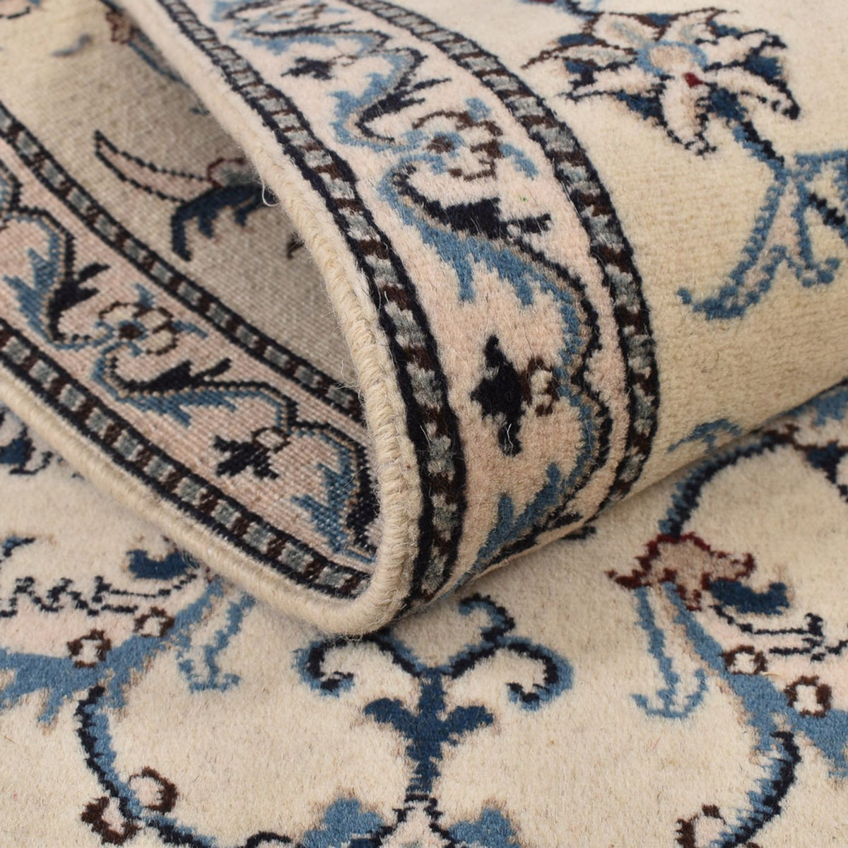 Tapis de couloir Tapis persan - Nain - 290 x 80 cm - beige