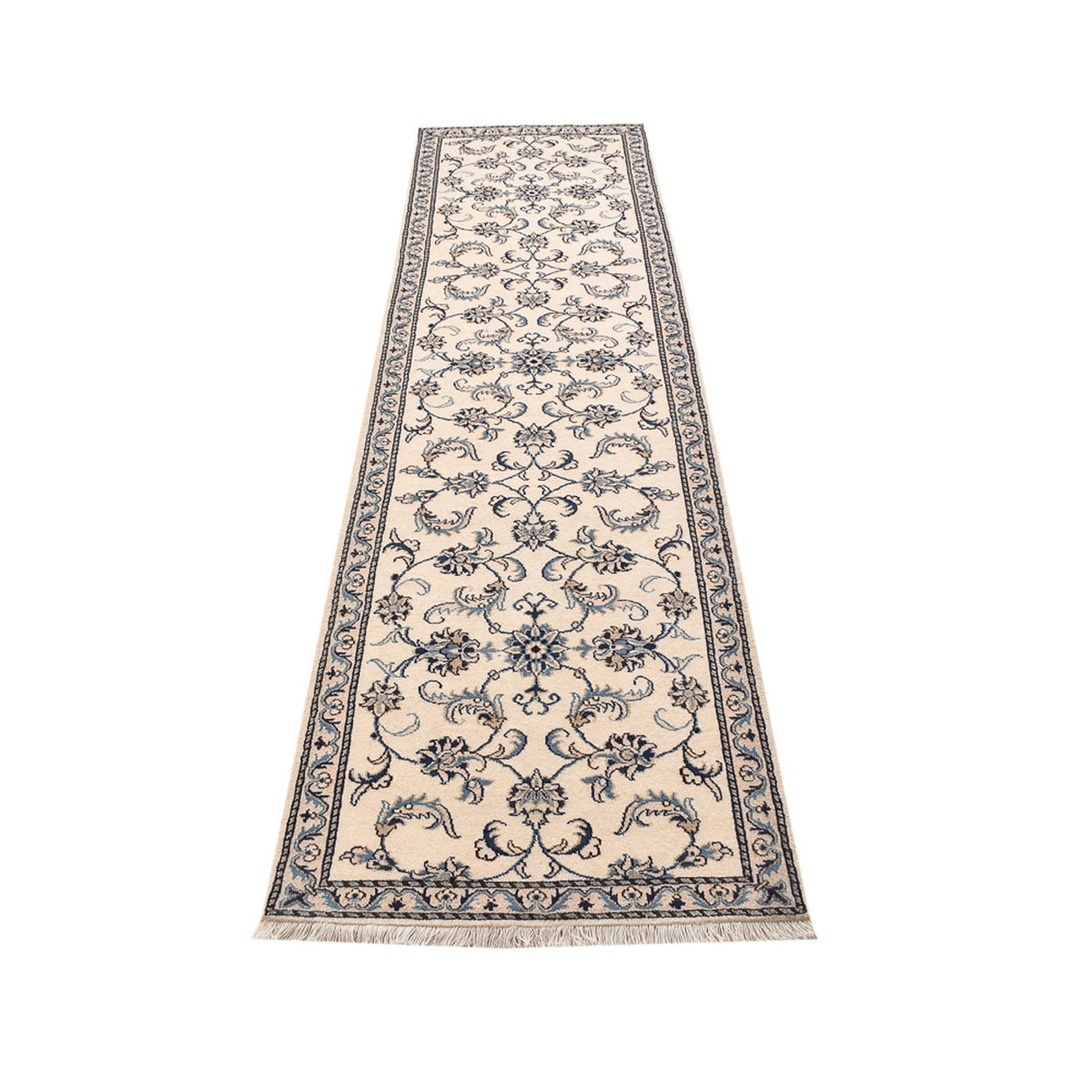 Tapis de couloir Tapis persan - Nain - 289 x 78 cm - beige