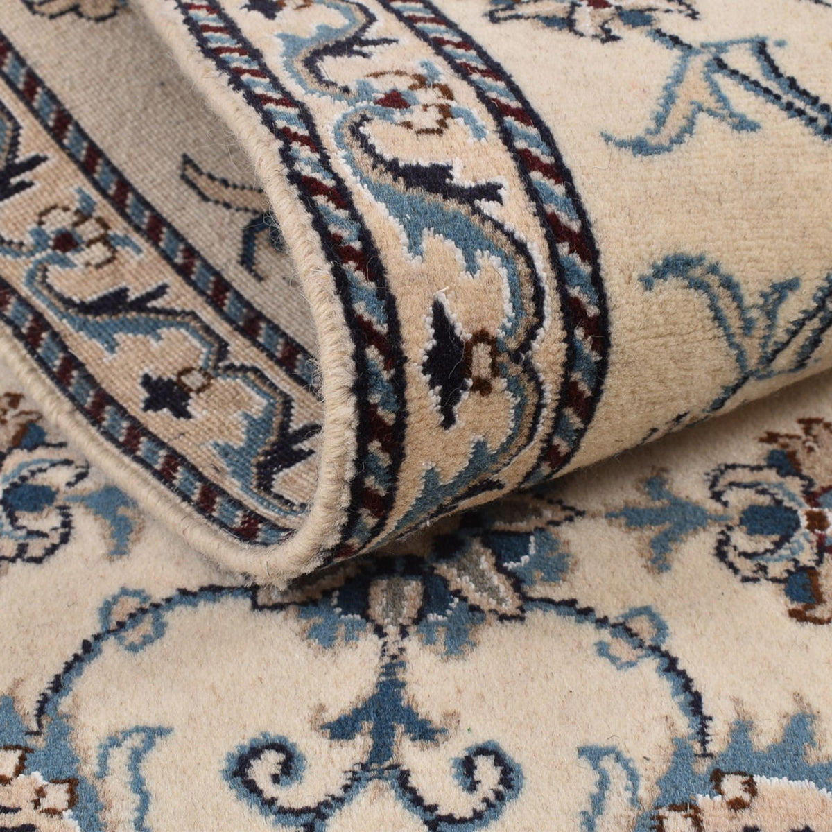 Tapis de couloir Tapis persan - Nain - 288 x 78 cm - beige