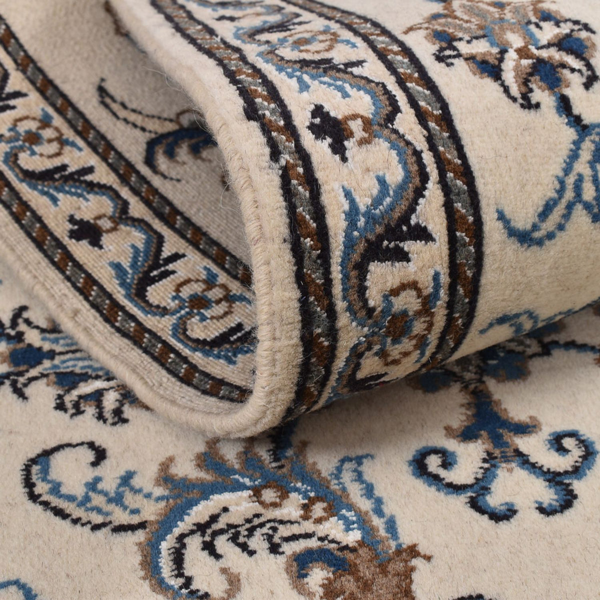 Tapis de couloir Tapis persan - Nain - 310 x 77 cm - beige
