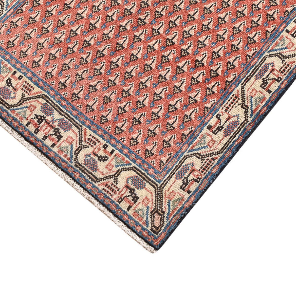 Tapis persan - Mir - 123 x 62 cm - rouge clair