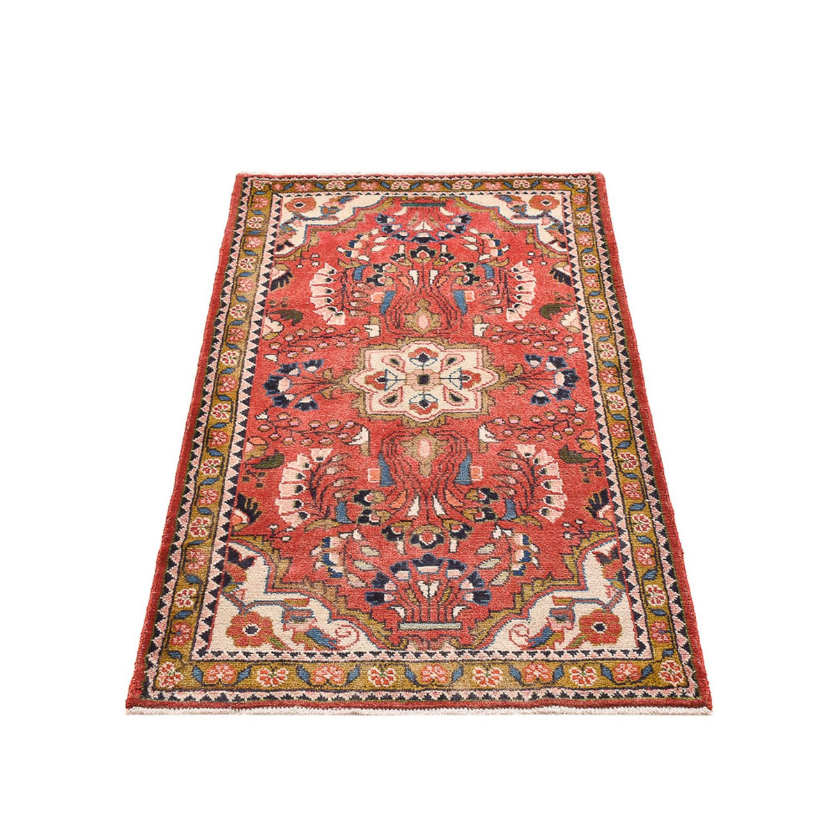 Tapis persan - Nomadic - 132 x 75 cm - rouge clair