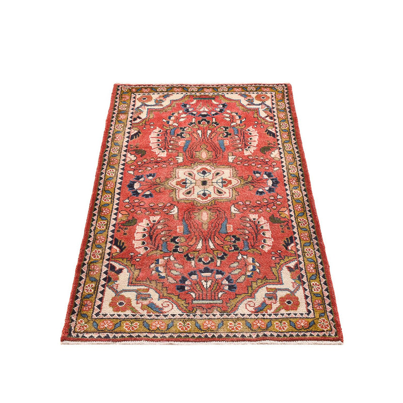 Tapis persan - Nomadic - 132 x 75 cm - rouge clair