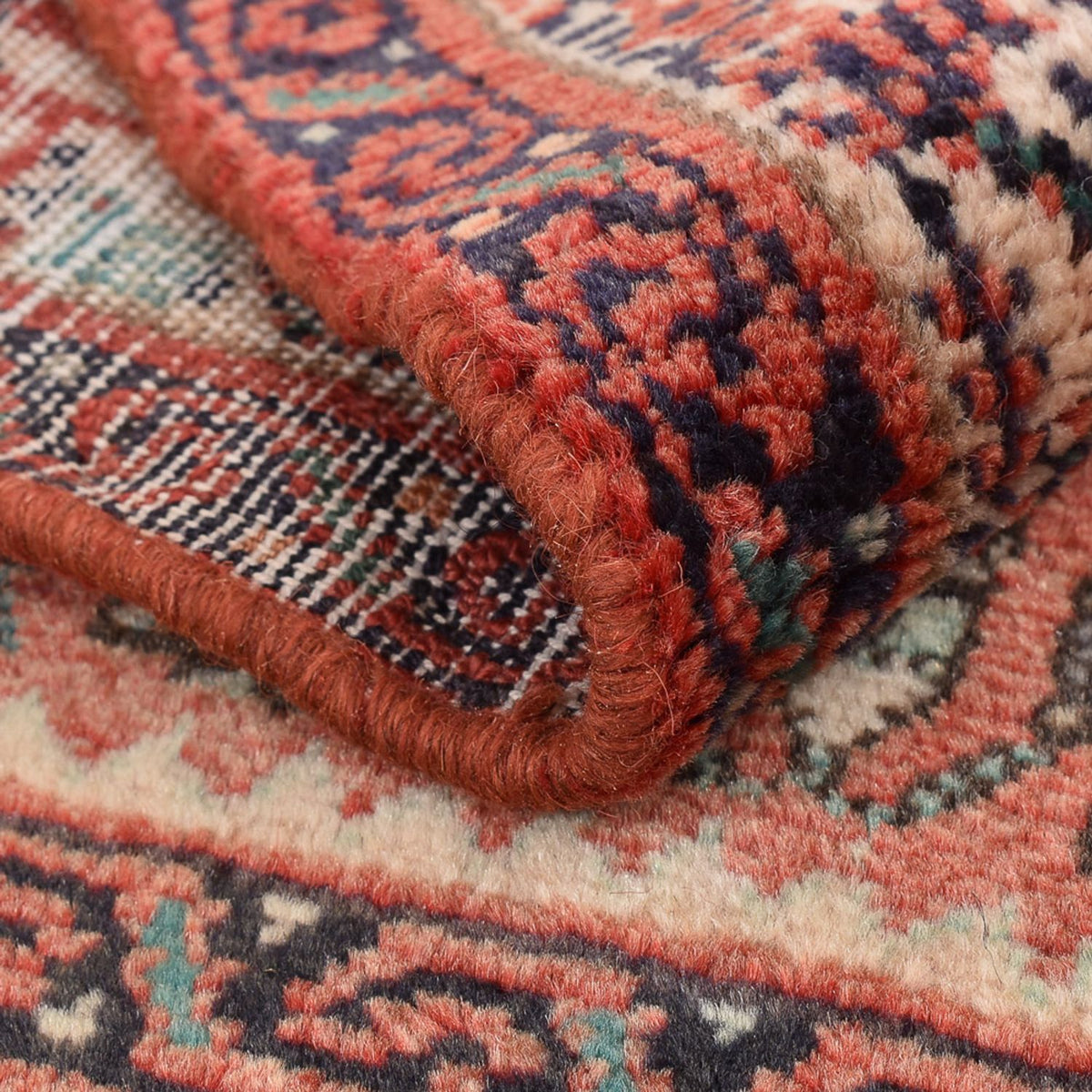 Tapis persan - Nomadic - 102 x 75 cm - rouge clair