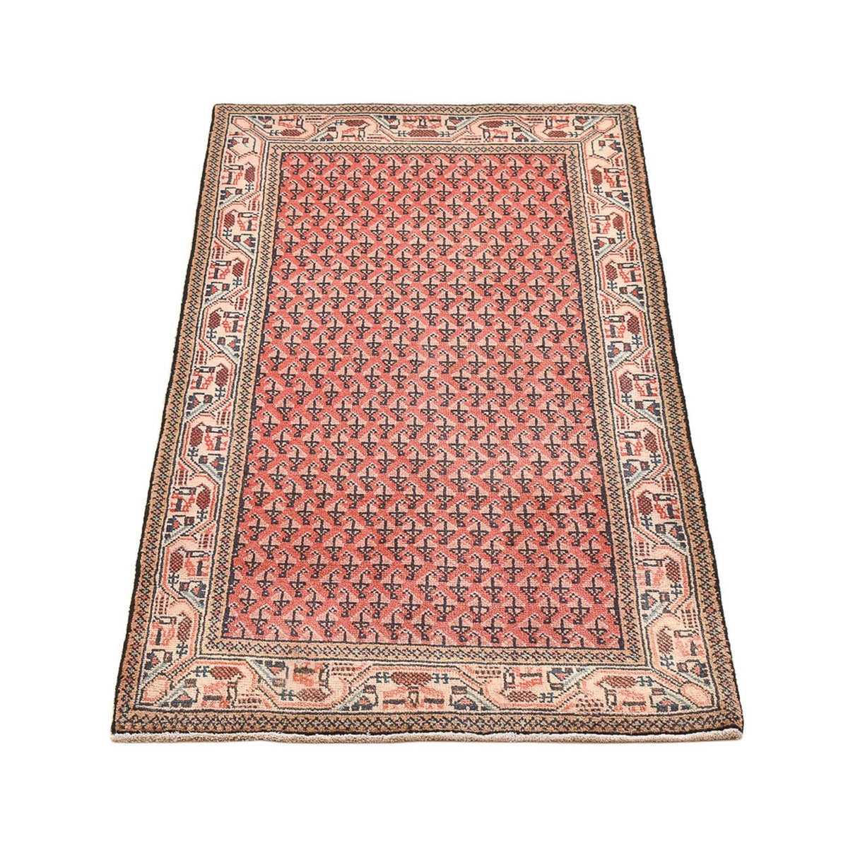 Tapis persan - Mir - 127 x 61 cm - rouge clair