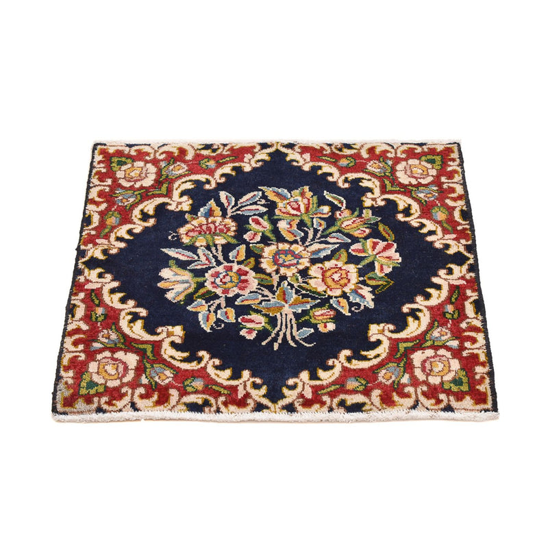 Tapis persan - Nomadic carré  - 50 x 48 cm - bleu foncé