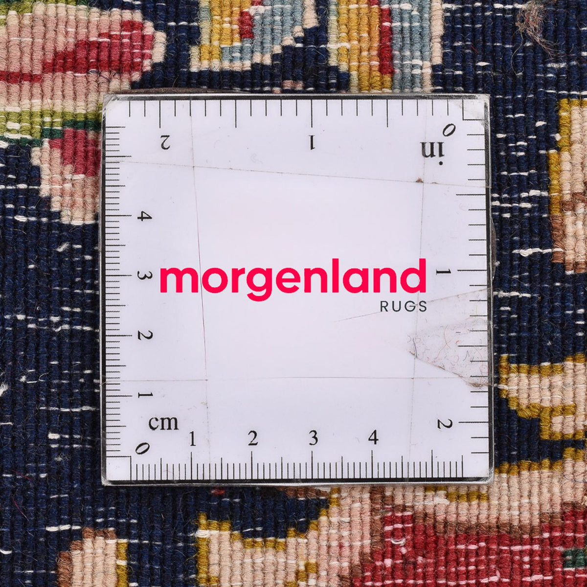 Tapis persan - Nomadic carré  - 50 x 48 cm - bleu foncé