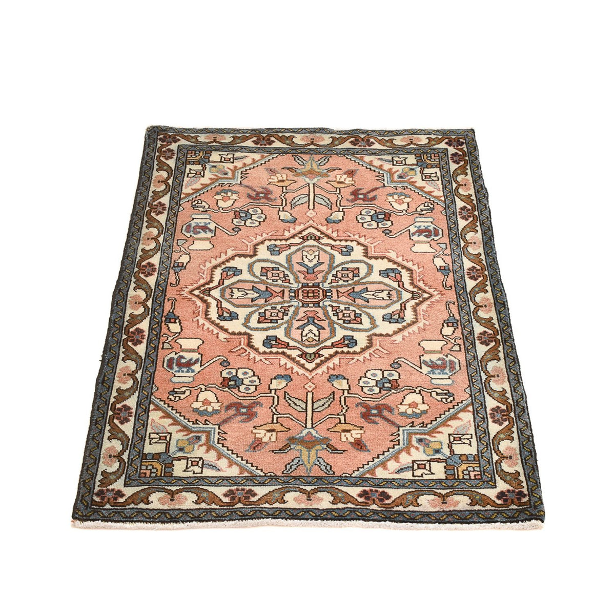 Tapis persan - Nomadic - 102 x 69 cm - rouge clair