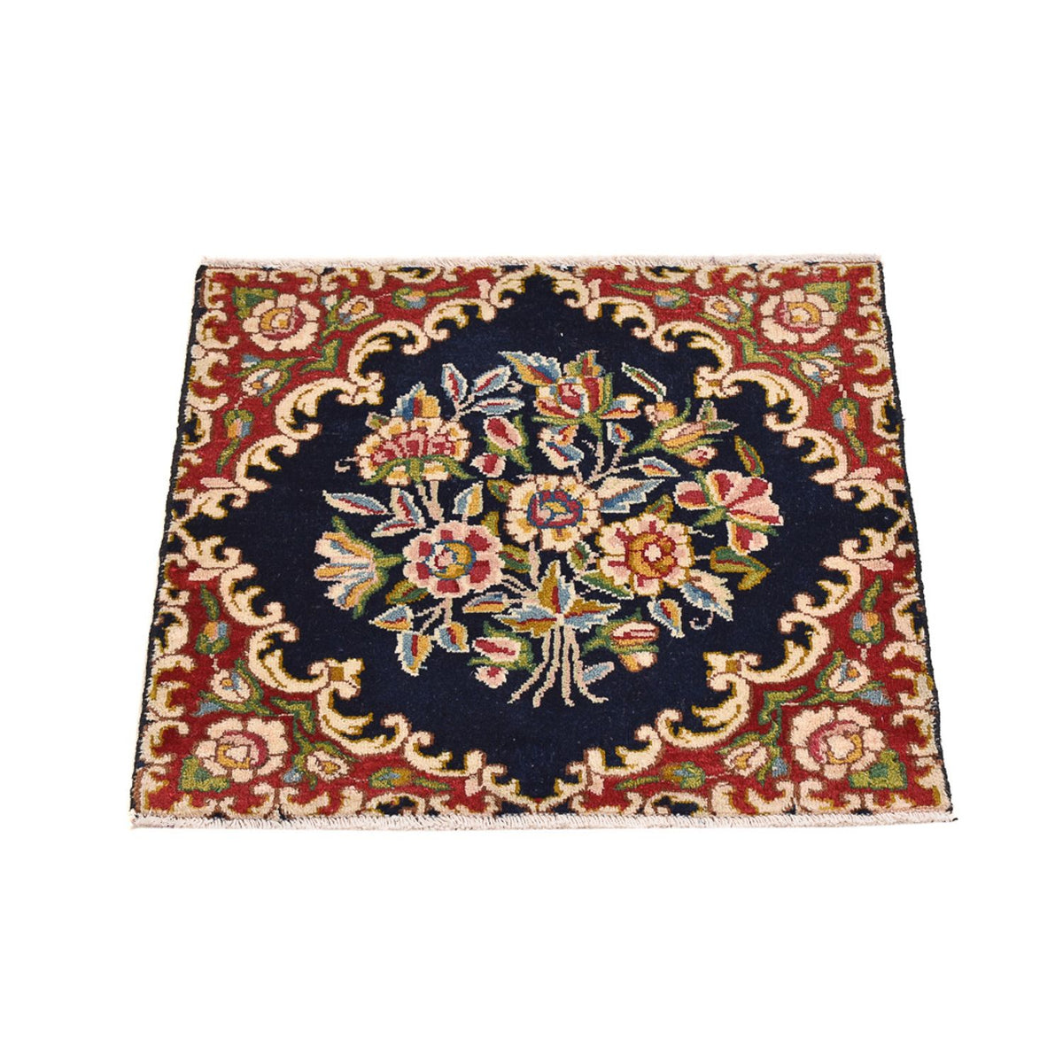 Tapis persan - Nomadic carré  - 50 x 50 cm - rouge foncé