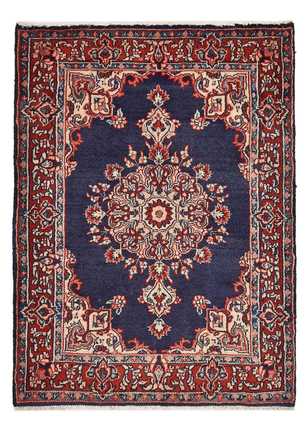 Tapis persan - Nomadic - 100 x 68 cm - bleu foncé