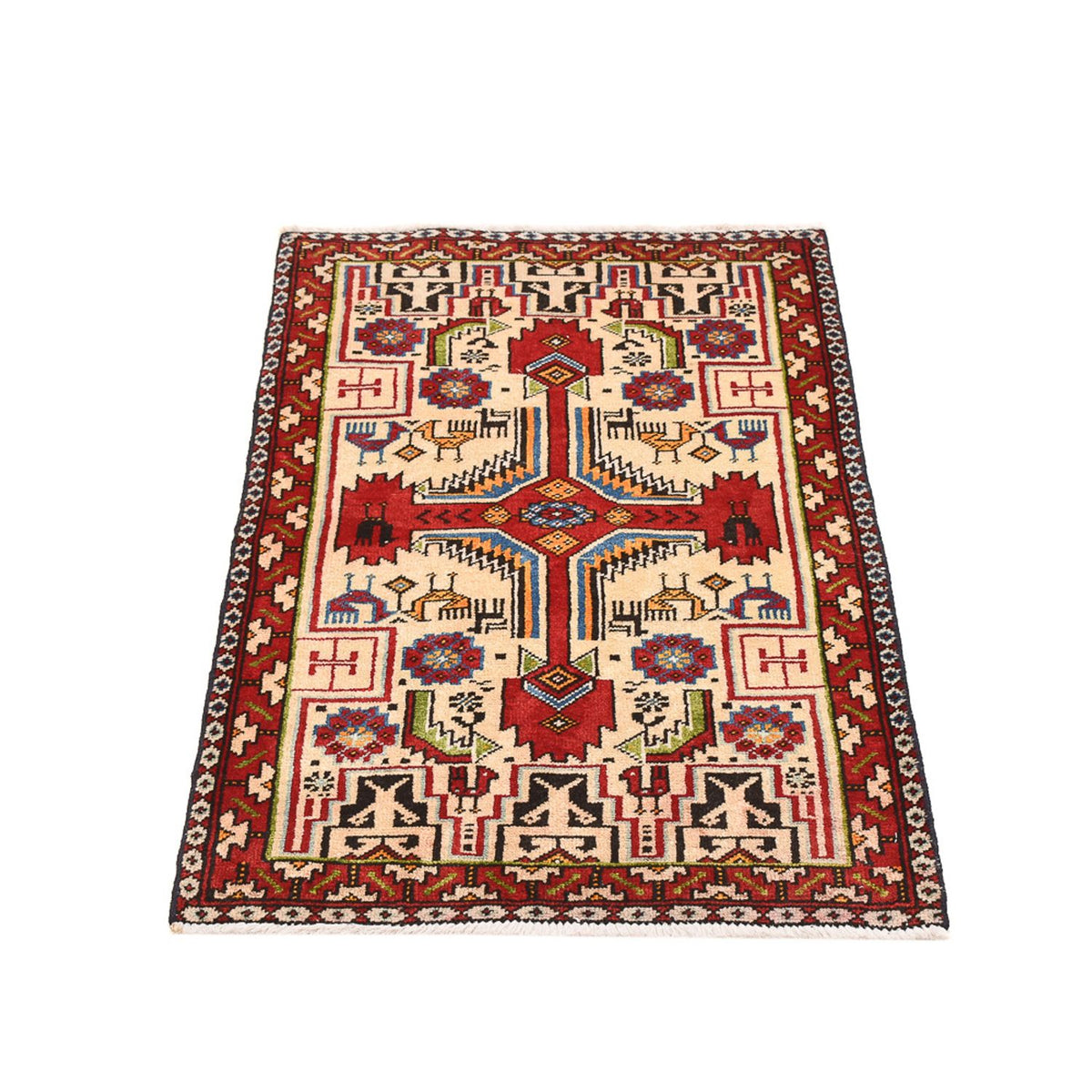Tapis persan - Nomadic - 100 x 60 cm - multicolore