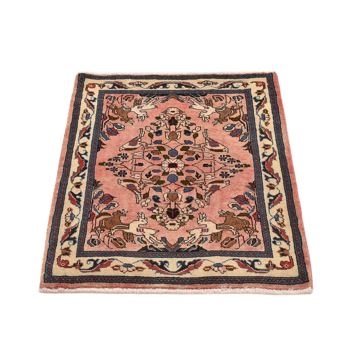 Tapis persan - Nomadic - 90 x 70 cm - rouge clair