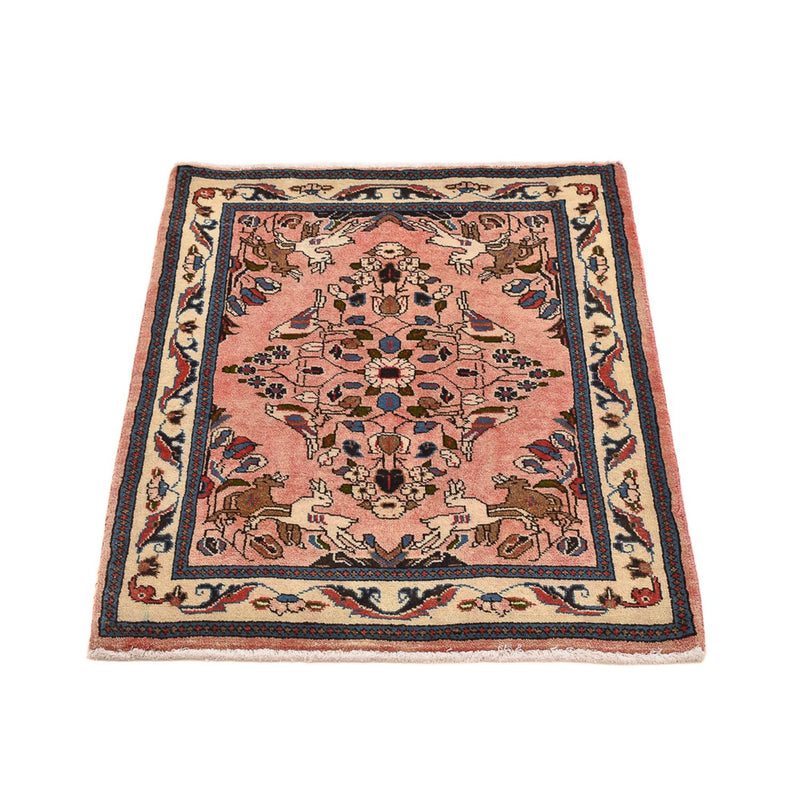 Tapis persan - Nomadic - 90 x 70 cm - rouge clair