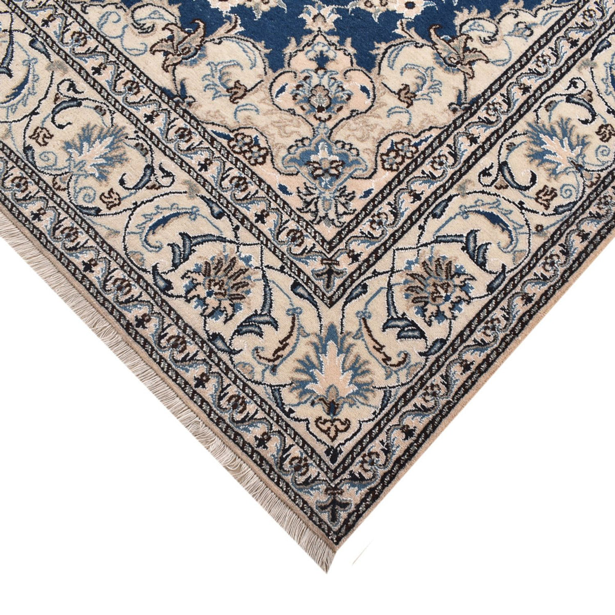 Tapis persan - Nain - 297 x 200 cm - bleu