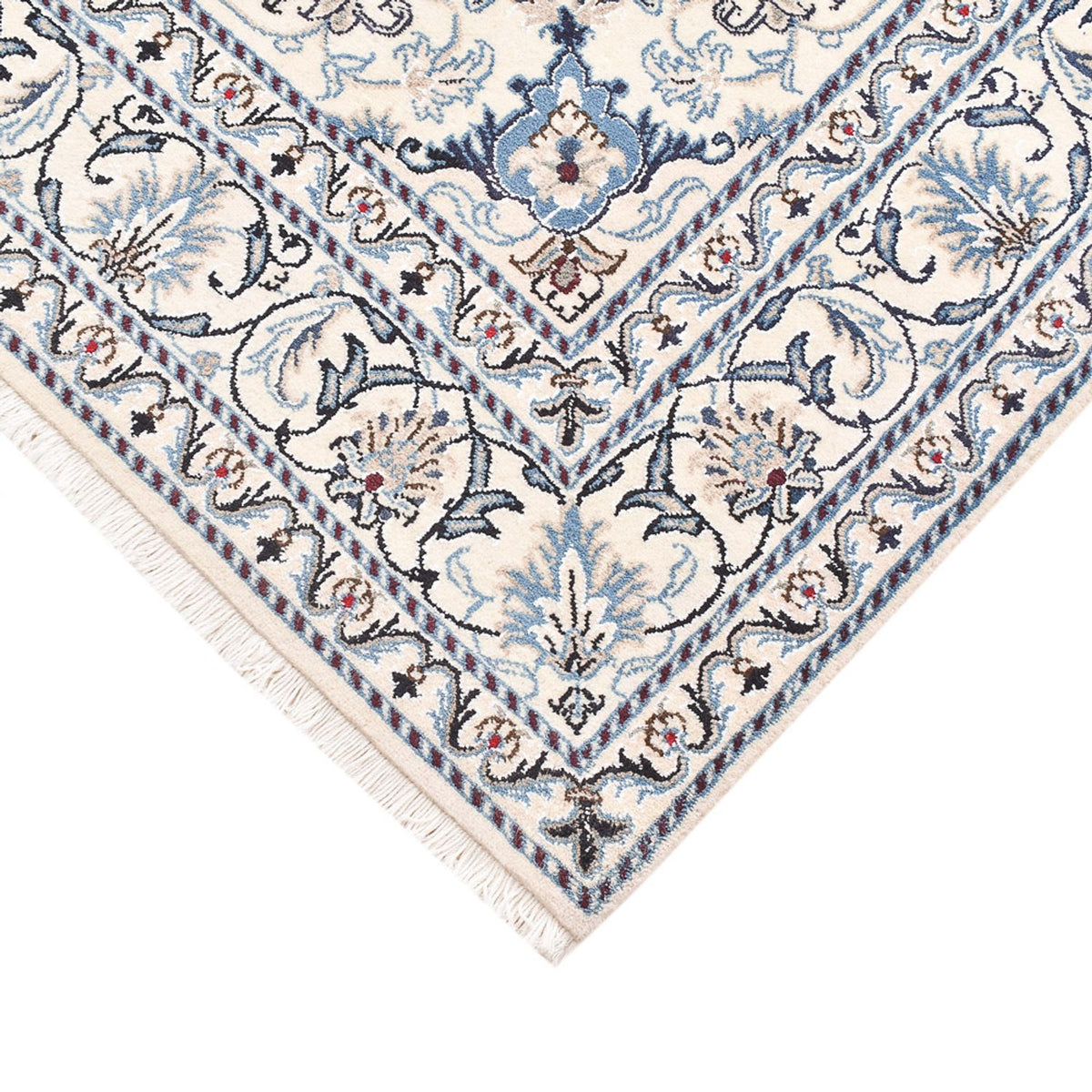 Tapis persan - Nain - 198 x 149 cm - bleu foncé