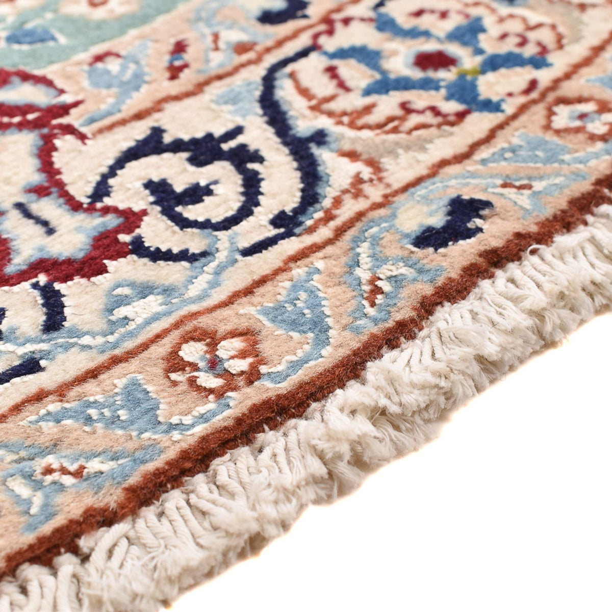 Tapis persan - Nain - Royal ronde - 139 x 139 cm - vert clair