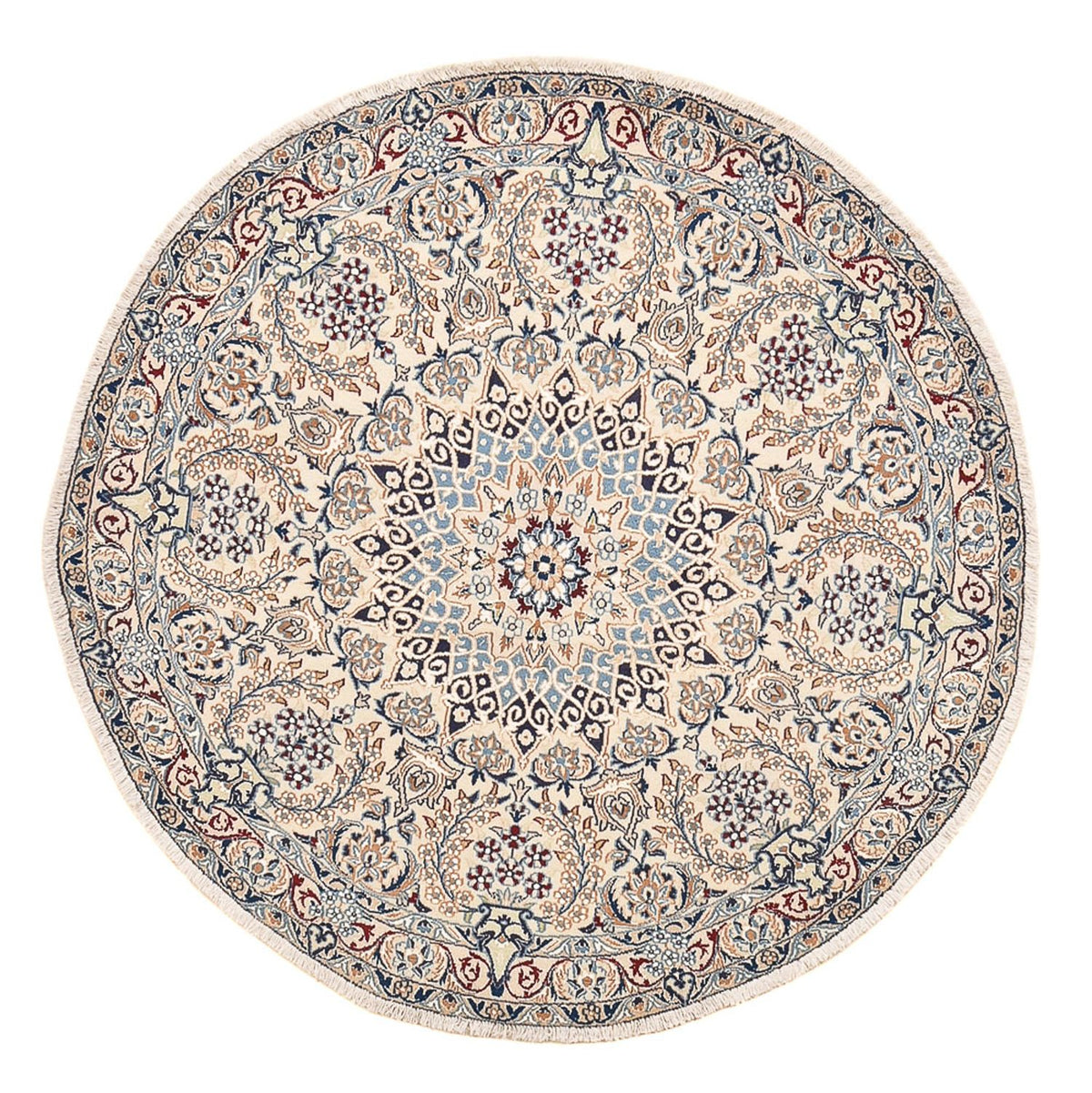 Tapis persan - Nain - Royal ronde  - 136 x 136 cm - gris