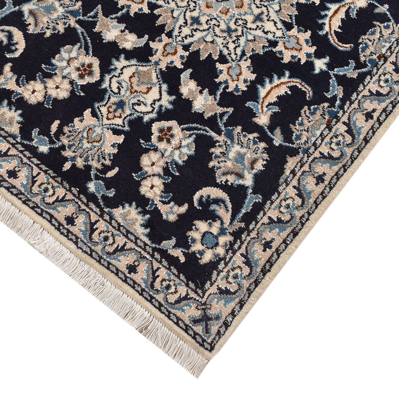 Tapis de couloir Tapis persan - Nain - 189 x 75 cm - bleu foncé
