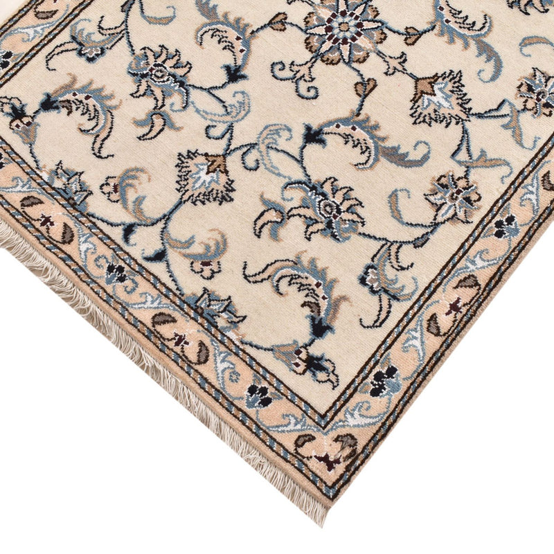 Tapis de couloir Tapis persan - Nain - 200 x 80 cm - beige
