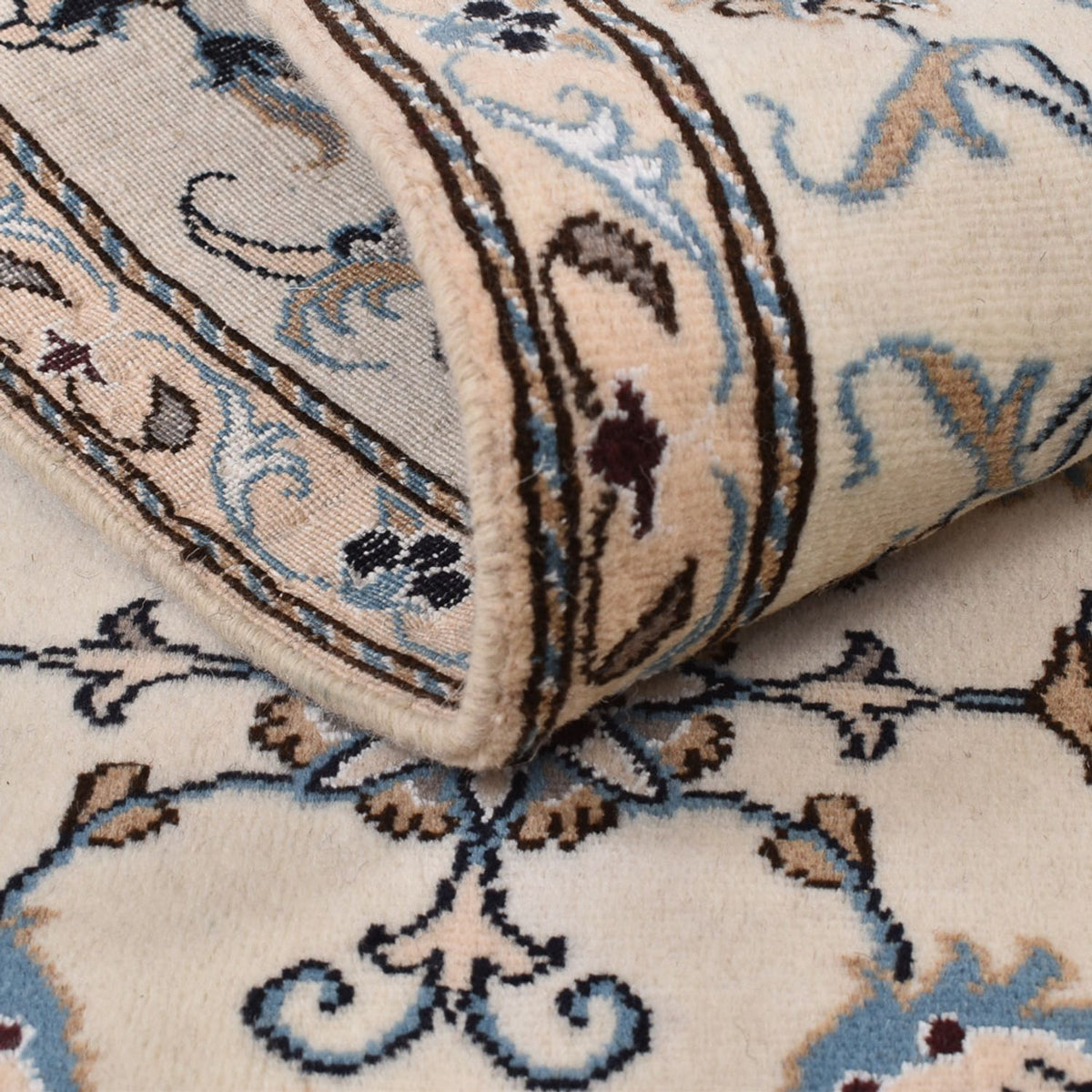 Tapis de couloir Tapis persan - Nain - 200 x 80 cm - beige