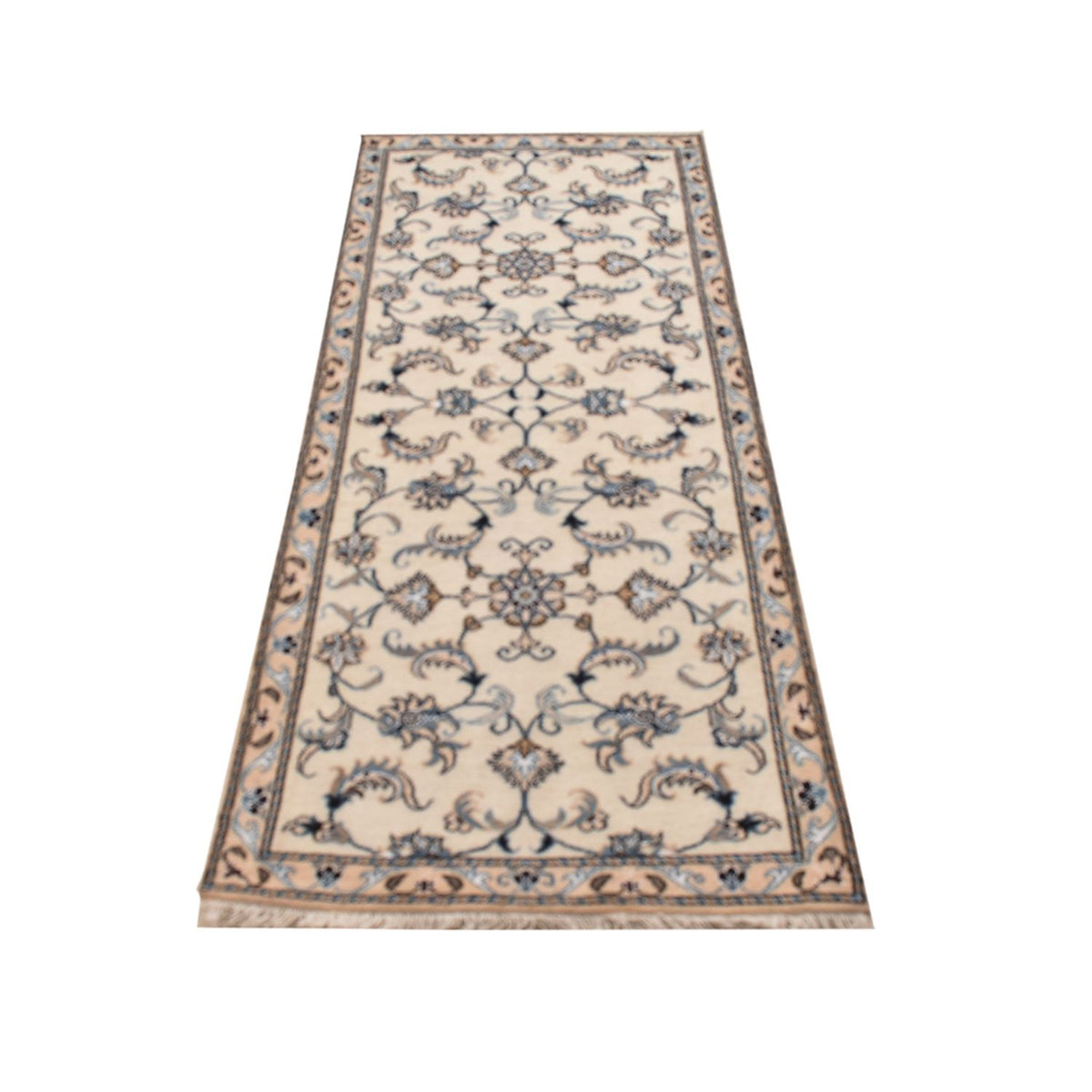 Tapis de couloir Tapis persan - Nain - 200 x 80 cm - beige