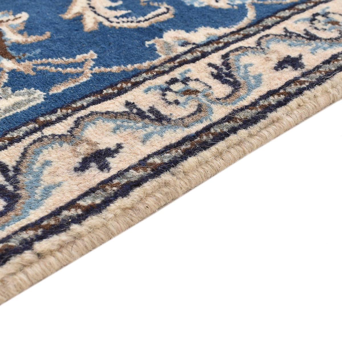 Tapis persan - Nain - 135 x 67 cm - bleu