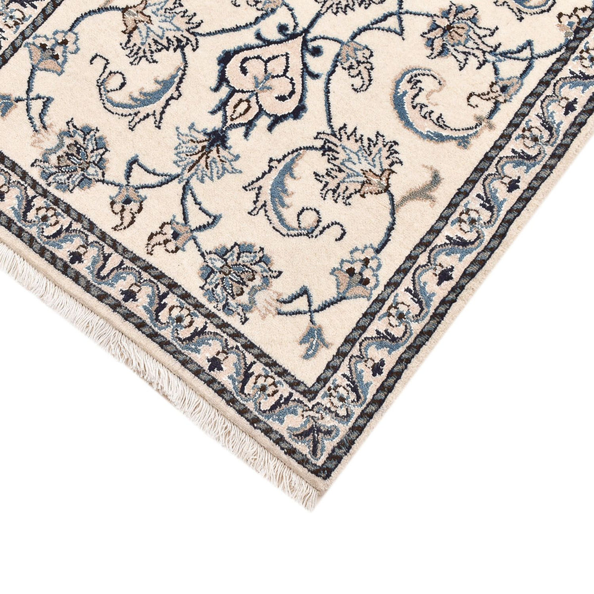 Tapis persan - Nain - 143 x 70 cm - gris clair