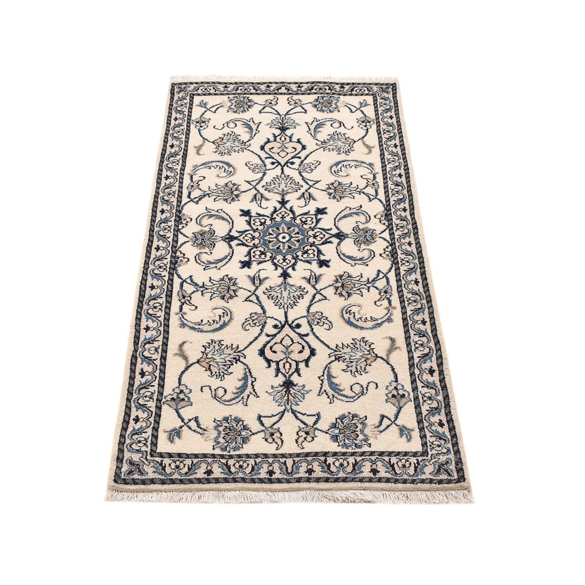 Tapis persan - Nain - 143 x 70 cm - gris clair