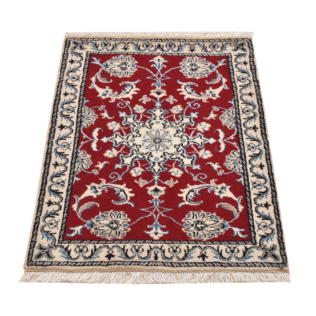 Tapis persan - Nain - 89 x 58 cm - rouge