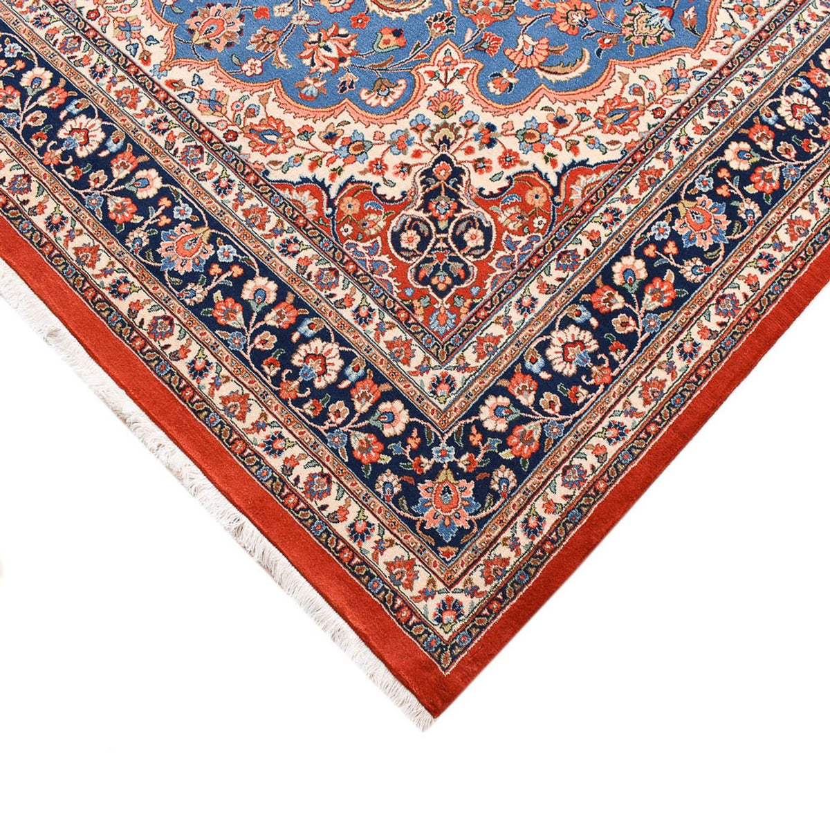 Tapis persan - Classique - 248 x 172 cm - bleu