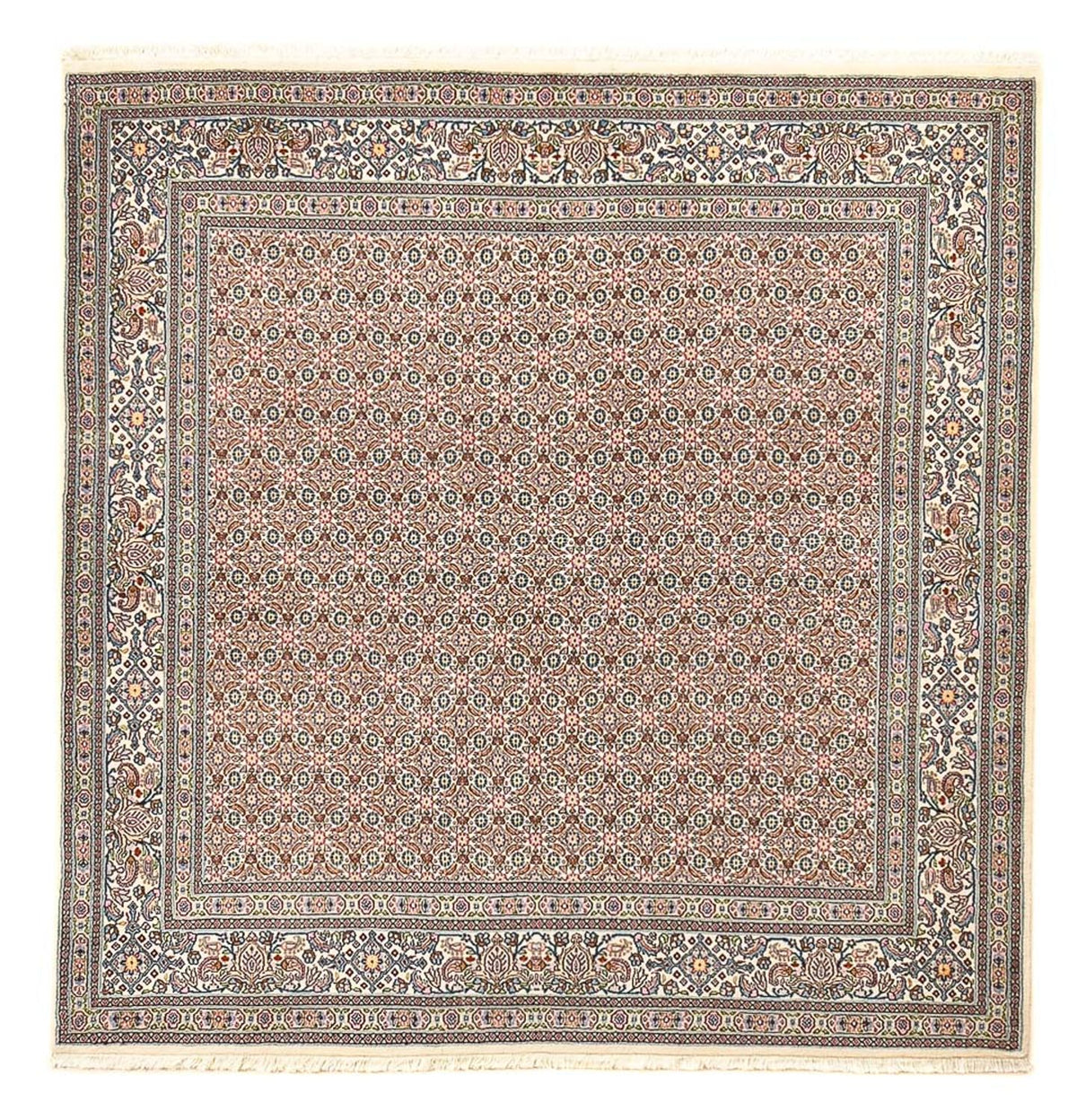 Tapis persan - Classique carré - 200 x 200 cm - marron clair