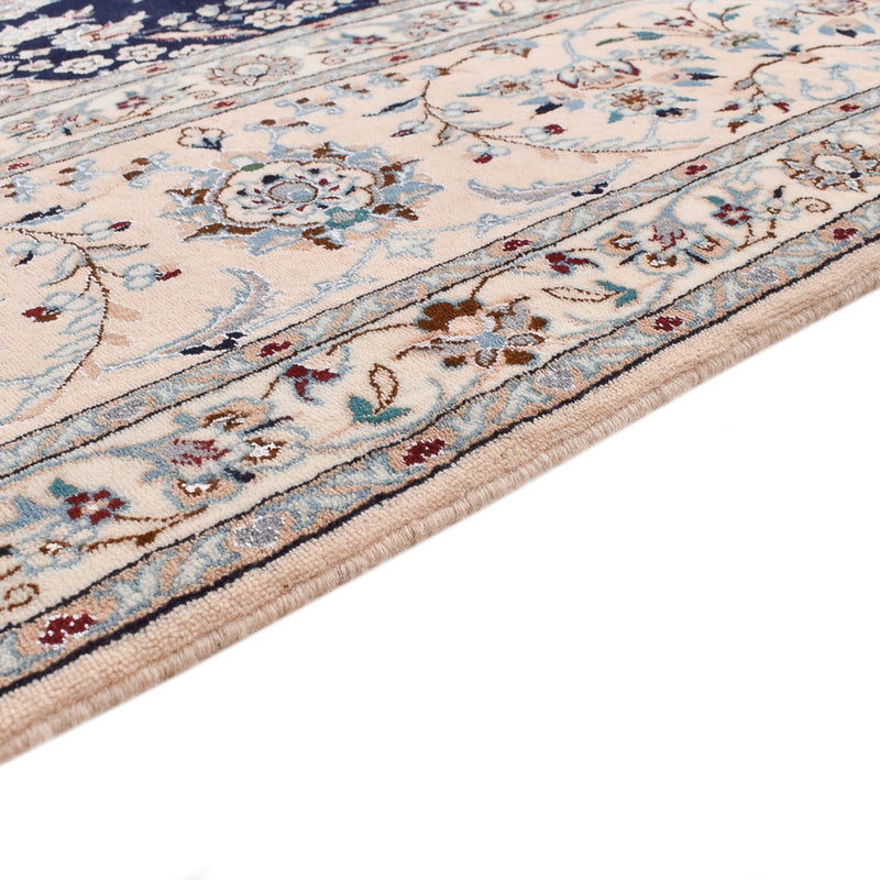 Tapis persan - Nain - Premium carré  - 206 x 206 cm - bleu foncé