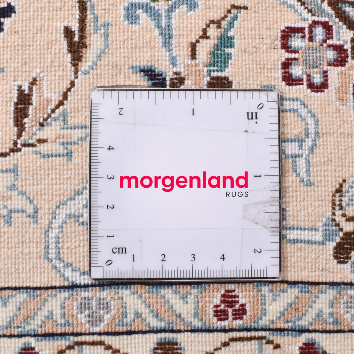 Tapis persan - Nain - Premium carré  - 206 x 206 cm - bleu foncé