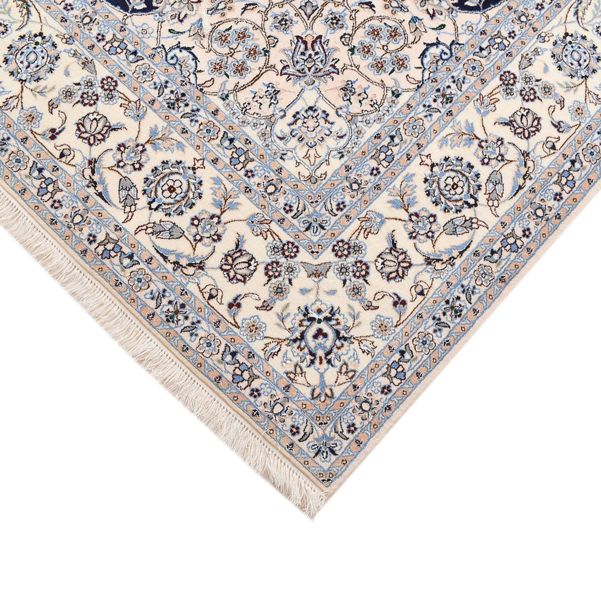 Tapis persan - Nain - Premium originale - 211 x 269 cm - bleu foncé
