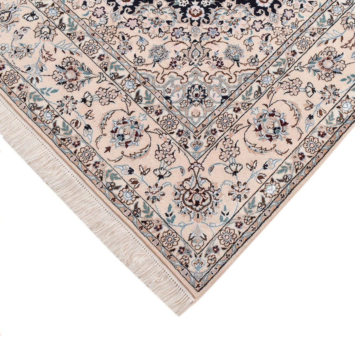 Tapis persan - Nain - Premium - 237 x 158 cm - bleu foncé