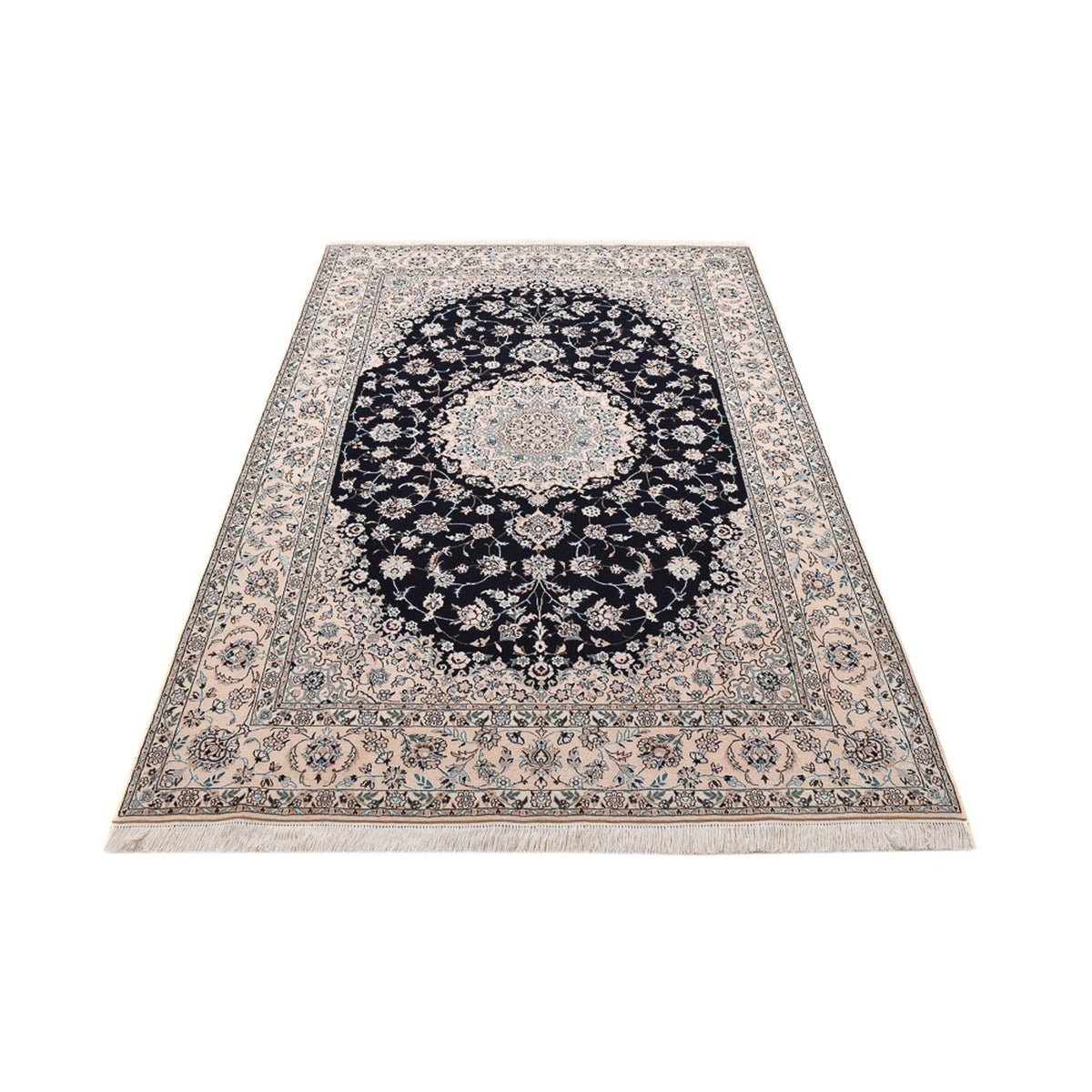 Tapis persan - Nain - Premium - 237 x 158 cm - bleu foncé