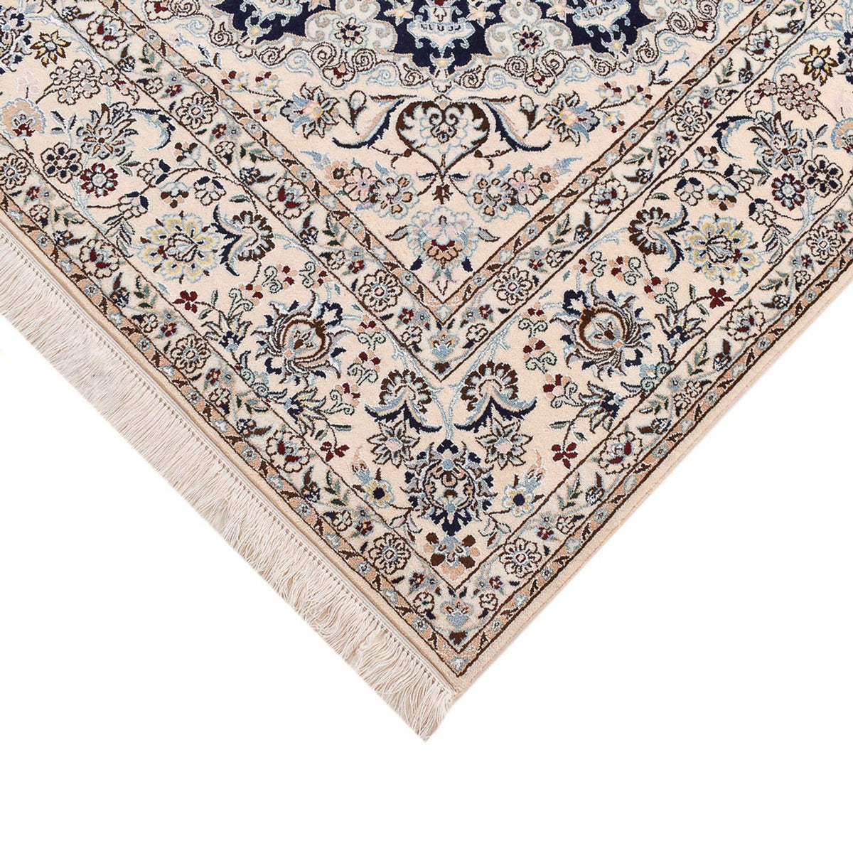 Tapis persan - Nain - Premium - 245 x 165 cm - bleu foncé