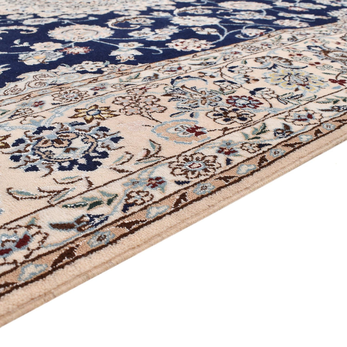Tapis persan - Nain - Premium - 245 x 165 cm - bleu foncé