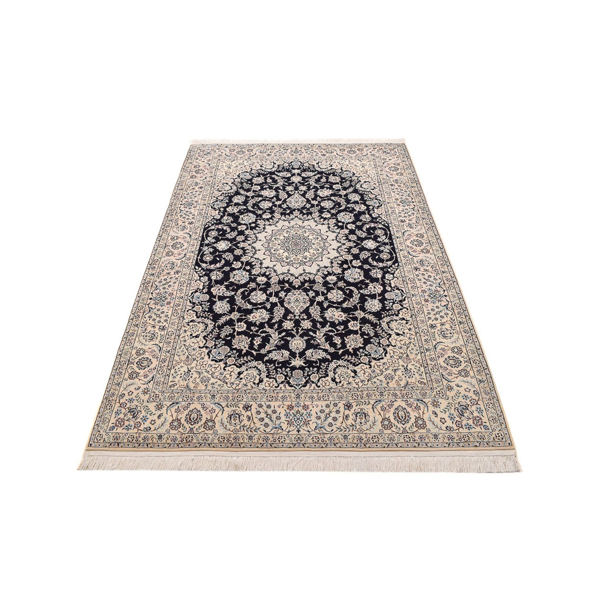 Tapis persan - Nain - Premium - 240 x 161 cm - bleu foncé