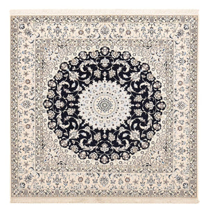 Tapis persan - Nain - Premium carré  - 181 x 178 cm - bleu foncé