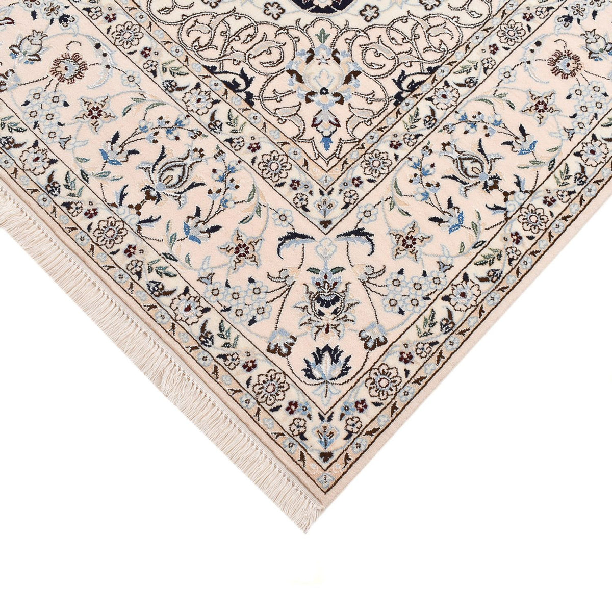 Tapis persan - Nain - Premium carré - 181 x 178 cm - bleu foncé