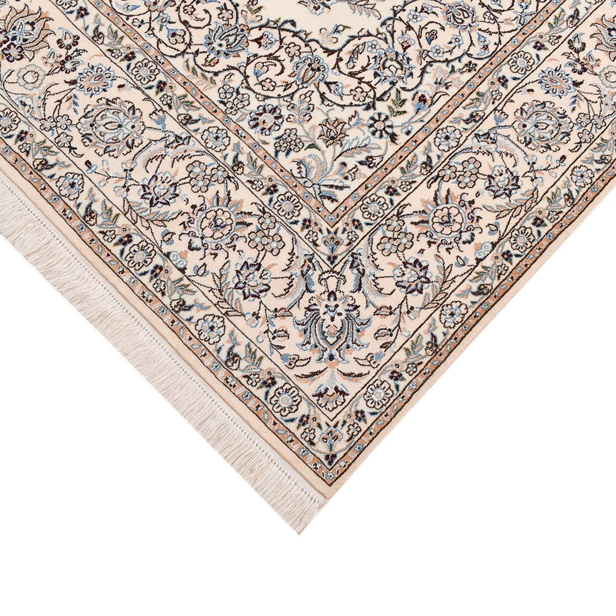 Tapis persan - Nain - Premium - 219 x 146 cm - gris clair