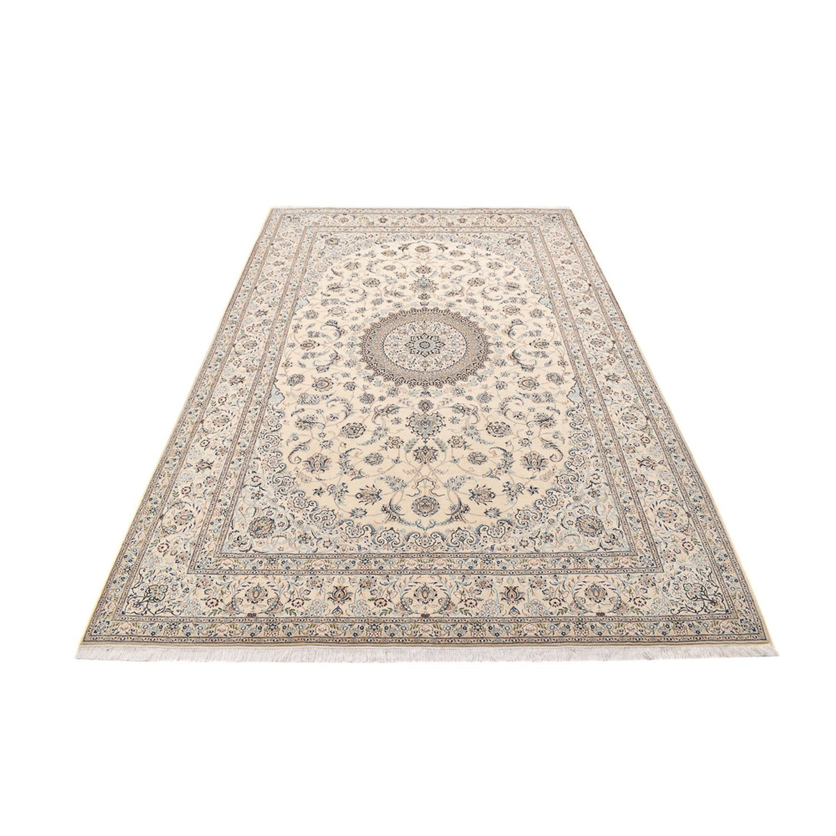 Tapis persan - Nain - Royal - 305 x 205 cm - gris clair