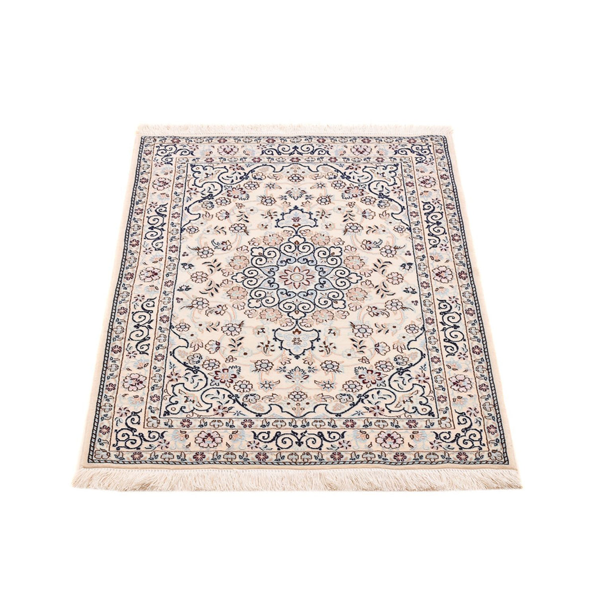 Tapis persan - Nain - Royal - 105 x 81 cm - gris clair