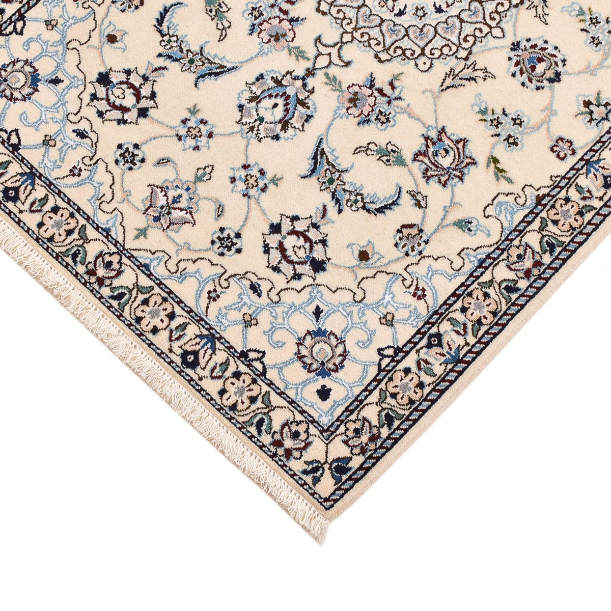 Tapis persan - Nain - Royal - 96 x 64 cm - gris clair